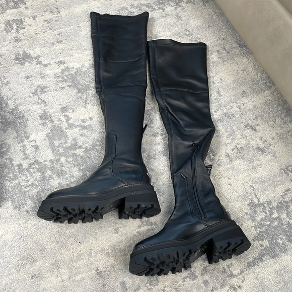 NIB Zadig & Voltaire Ride Chelsea High Smooth Leather Over the Knee Boots 38 - Picture 6 of 14